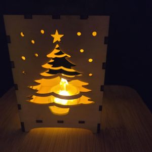 Lanterne bois Noël