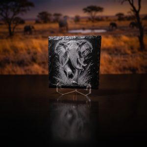 Ardoise gravée " éléphant "