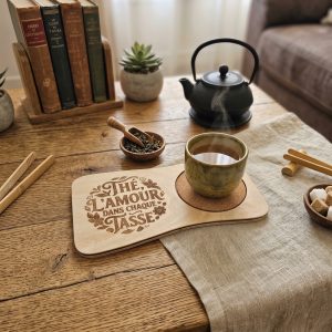 Sous tasse " thé " avec rond en liège
